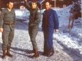 Kadra w czasie zgrupowania narciarskiego w Zieleńcu - od lewej lekarz w. Wojdowski, zca dcy ds. szkolenia Tomkowicz i instruktor narciarski Schlichtinger 1974 r.