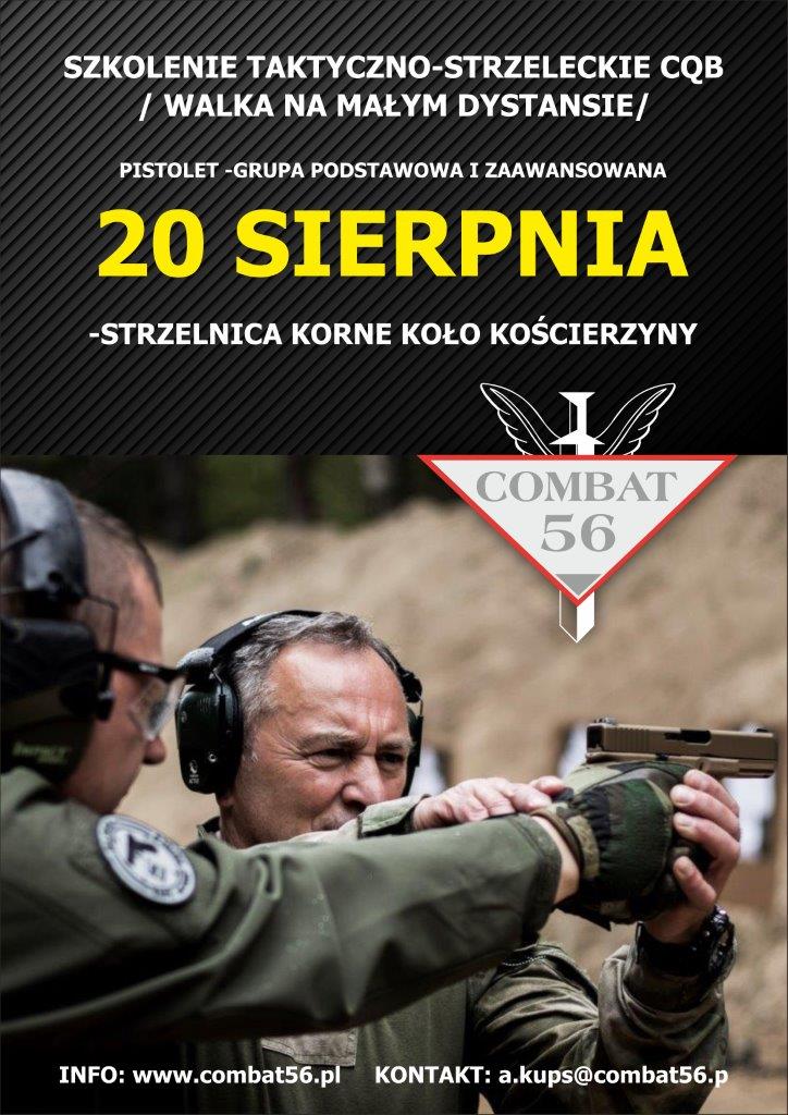 Plakat - szkolenie strzeleckie - sierpień 2022