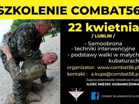 Plakat szkolenie Combat56 22 kwietnia w Lublnie